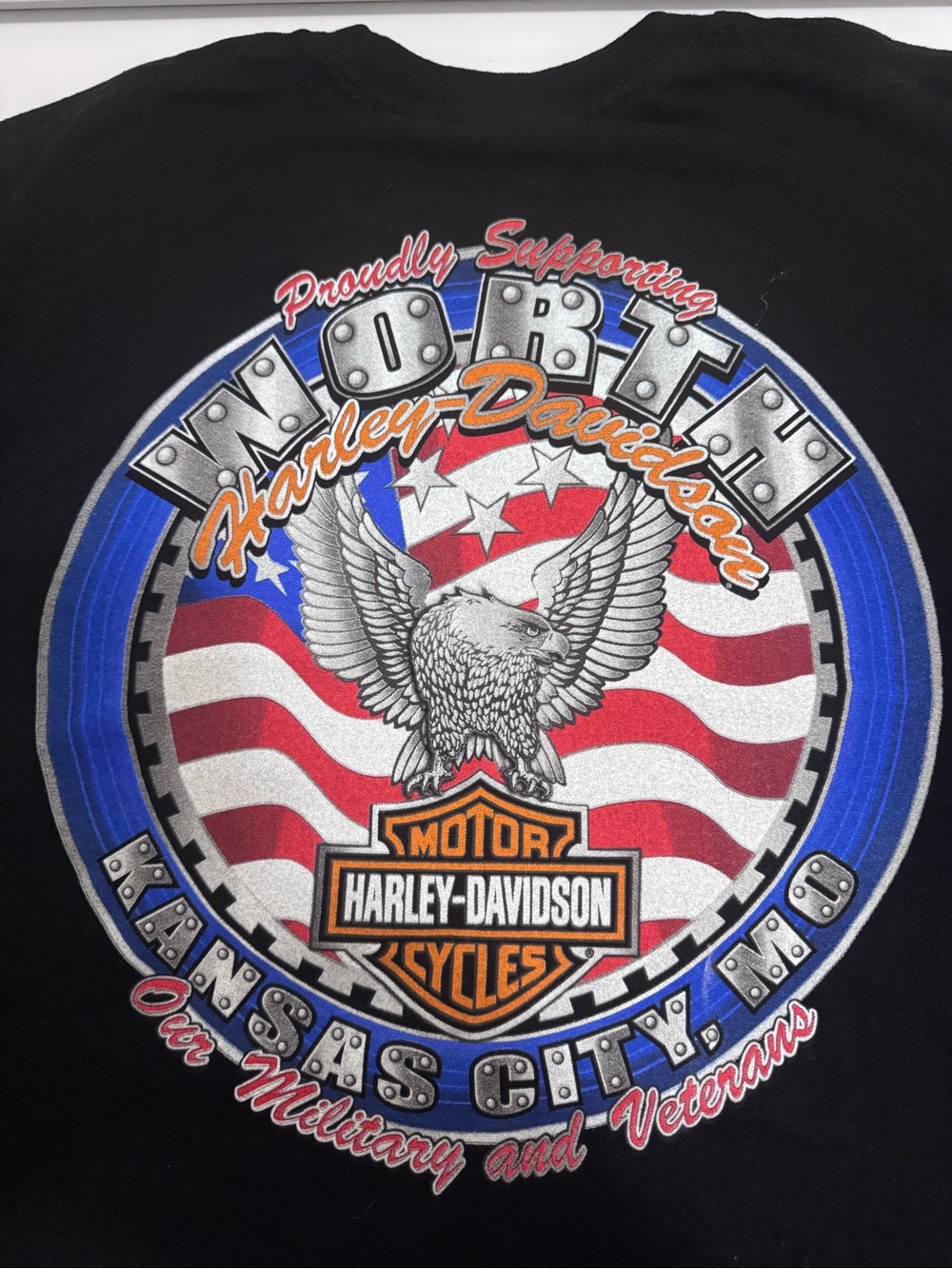 Big & Tall: Men’s 3XL.…Harley-Davidson tee with Patriotic Eagle Graphic